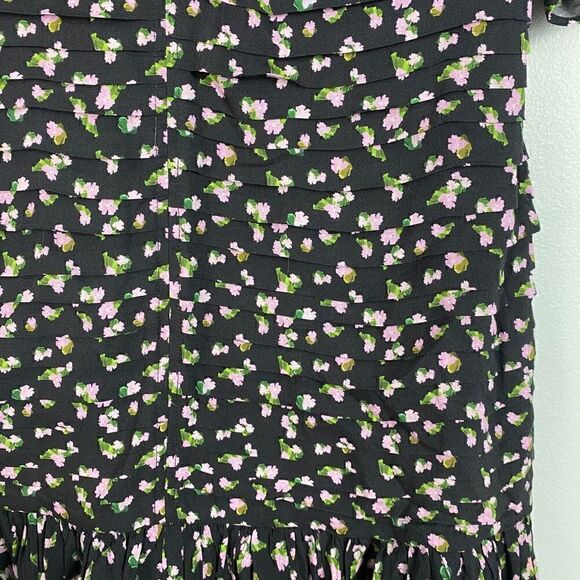 Tanya Taylor Pansy Floral Puff-Sleeve Flounce Mini Dress - Picture 9 of 12